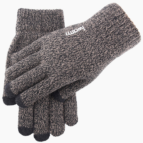 iWarm Touchscreen Gloves (ST0005), Double Layer and Velvet/Acrylic, Size 21cm, Gri