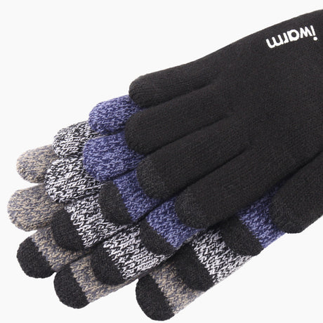 iWarm Touchscreen Gloves (ST0005), Double Layer and Velvet/Acrylic, Size 21cm, Gri