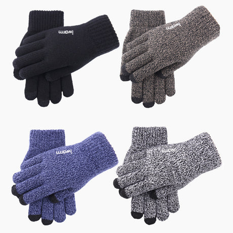 iWarm Touchscreen Gloves (ST0005), Double Layer and Velvet/Acrylic, Size 21cm, Gri