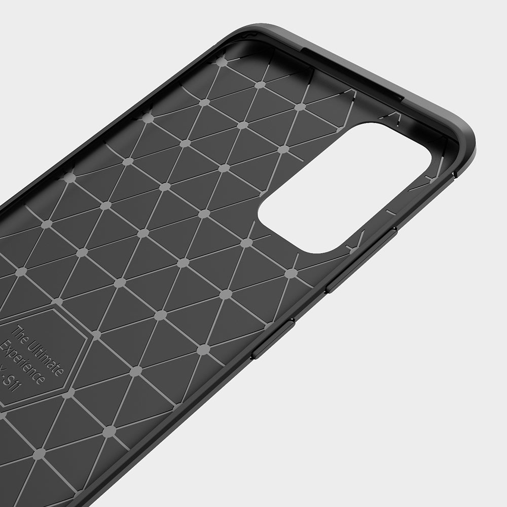 Husa de protectie Techsuit Carbon Silicone compatibil cu Samsung Galaxy S21 Ultra 5G, Negru