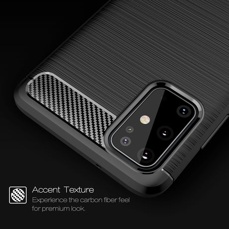 Husa de protectie Techsuit Carbon Silicone compatibil cu Samsung Galaxy S21 Ultra 5G, Negru