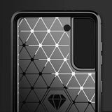 Husa de protectie Techsuit Carbon Silicone compatibil cu Samsung Galaxy S21, Negru