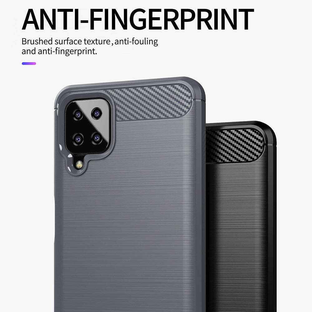 Husa de protectie Techsuit Carbon Silicone compatibil cu Samsung Galaxy A12 / A12 Nacho, Negru
