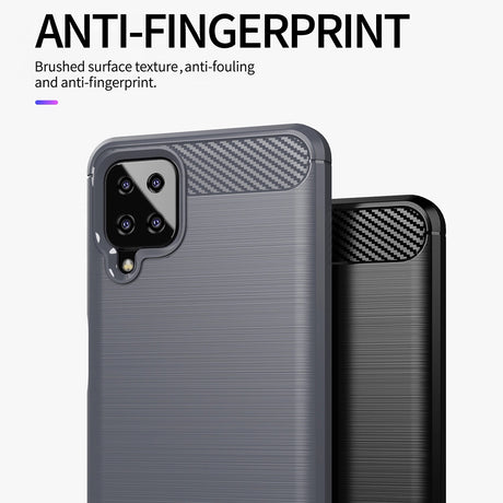 Husa de protectie Techsuit Carbon Silicone compatibil cu Samsung Galaxy A12 / A12 Nacho, Negru