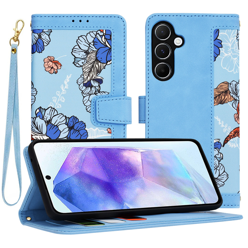 Husa de protectie Techsuit FlipCraft compatibil cu Samsung Galaxy A55 5G, Vibrant Blue