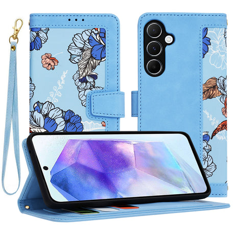 Husa de protectie Techsuit FlipCraft compatibil cu Samsung Galaxy A55 5G, Vibrant Blue