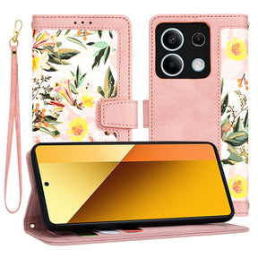 Husa de protectie Techsuit FlipCraft compatibil cu Xiaomi Redmi Note 13 5G, Sweetheart Pink