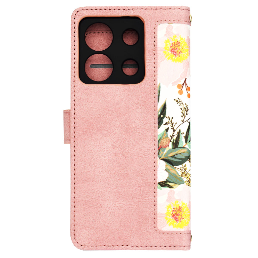 Husa de protectie Techsuit FlipCraft compatibil cu Xiaomi Redmi Note 13 5G, Sweetheart Pink