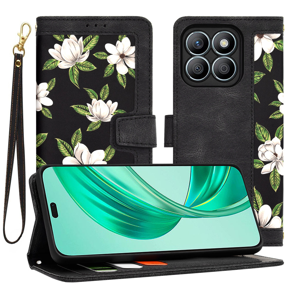 Husa de protectie Techsuit FlipCraft compatibil cu Honor X8b, Flowers of the Dawn