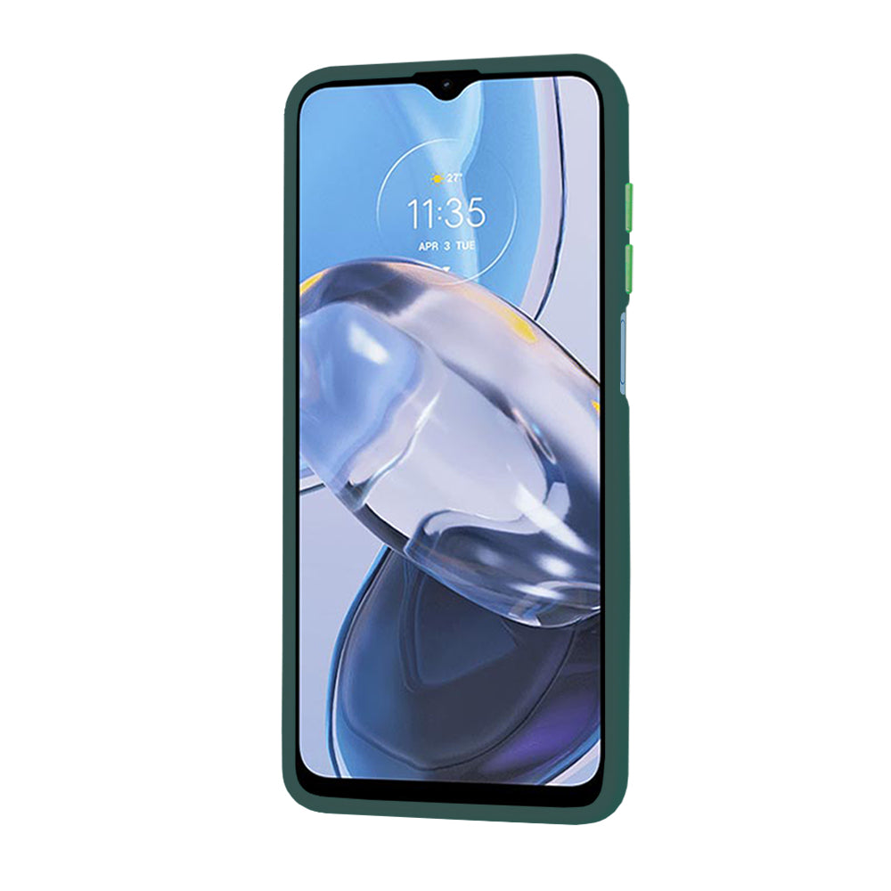 Husa de protectie Techsuit HaloFrost Series compatibil cu Motorola Moto E22 / Moto E22i, Bleumarin Green