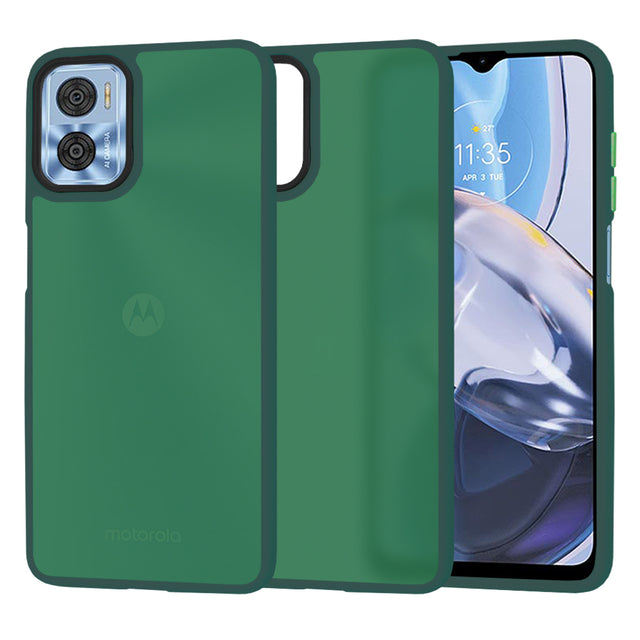 Husa de protectie Techsuit HaloFrost Series compatibil cu Motorola Moto E22 / Moto E22i, Bleumarin Green