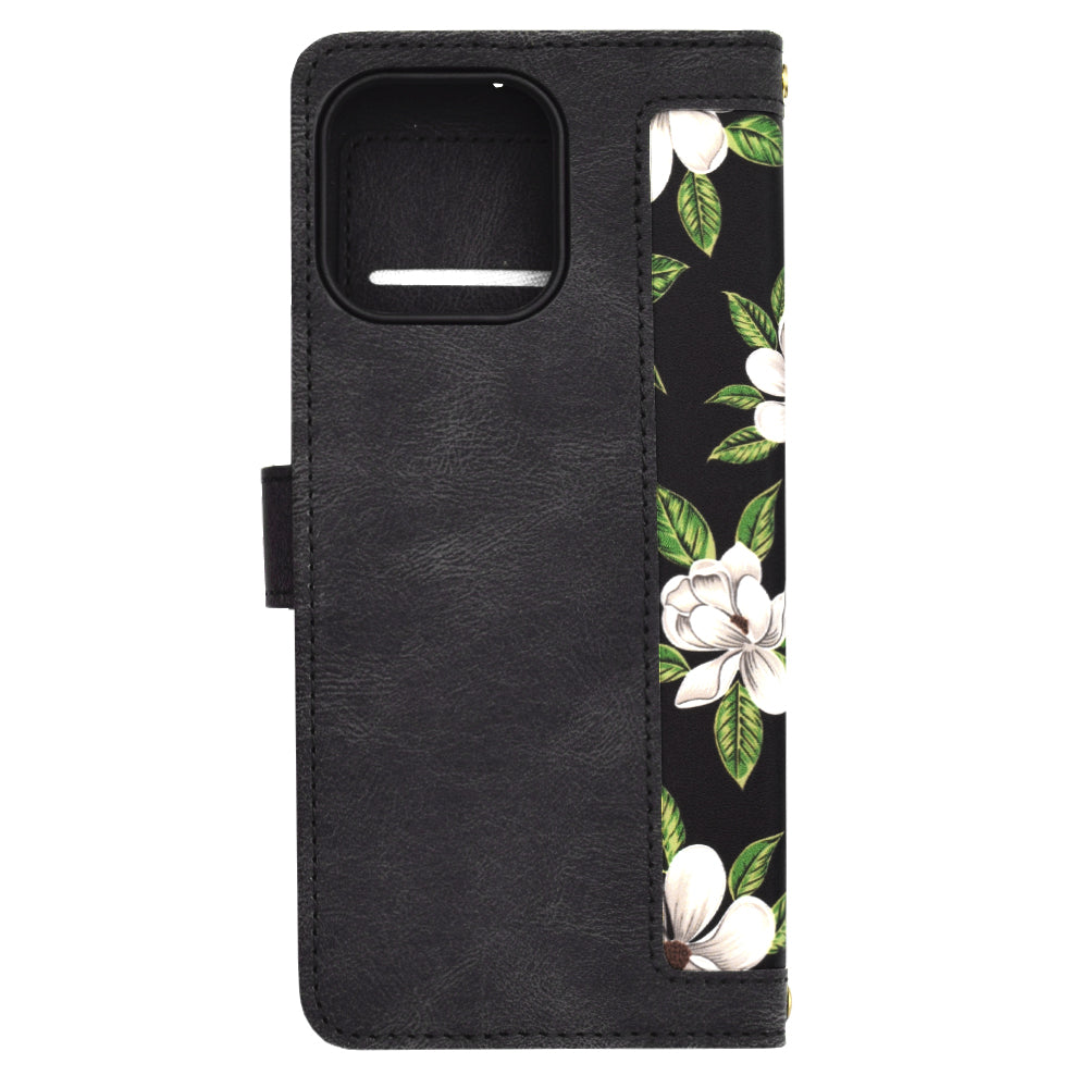 Husa de protectie Techsuit FlipCraft compatibil cu iPhone 15 Pro Max, Flowers of the Dawn