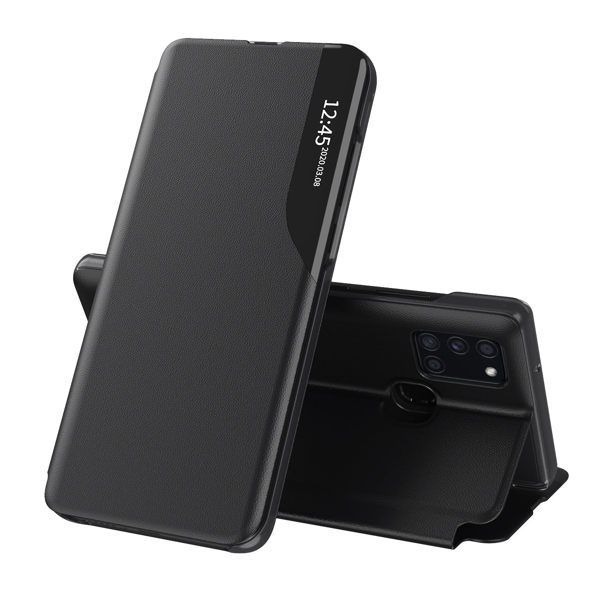 Husa de protectie Techsuit eFold Series compatibil cu Samsung Galaxy A21s, Negru