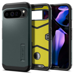 Husa de protectie Spigen Tough Armor (ACS07728) compatibil cu Google Pixel 9 Pro XL, Abyss Green