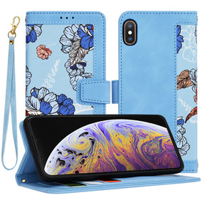 Husa de protectie Techsuit FlipCraft compatibil cu iPhone XS Max, Vibrant Blue