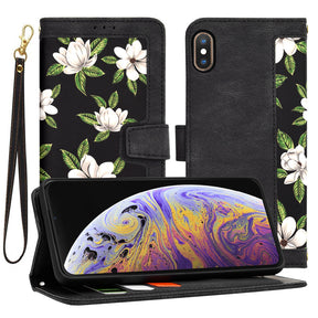 TechSuit Husa de protectie Techsuit FlipCraft compatibil cu iPhone XS Max, Flowers of the Dawn