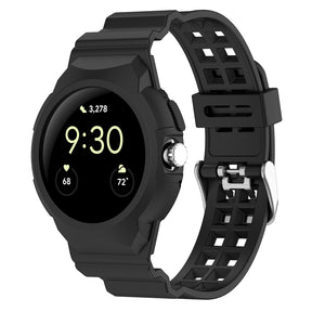 Curea smartwatch Techsuit Watchband (W065) compatibil cu Google Pixel Watch / Watch 2 / Watch 3 / Watch 4 41mm, Negru