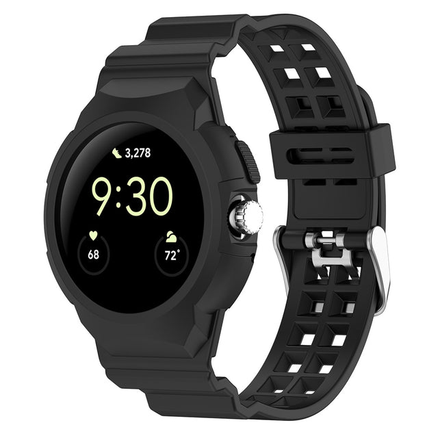 Curea smartwatch Techsuit Watchband (W065) compatibil cu Google Pixel Watch / Watch 2 / Watch 3 / Watch 4 41mm, Negru