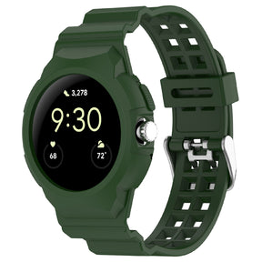 Curea smartwatch Techsuit Watchband (W065) compatibil cu Google Pixel Watch / Watch 2 / Watch 3 / Watch 4 41mm, Verde