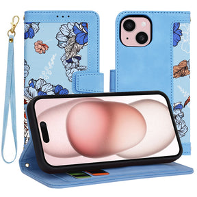 Husa de protectie Techsuit FlipCraft compatibil cu iPhone 15, Vibrant Blue