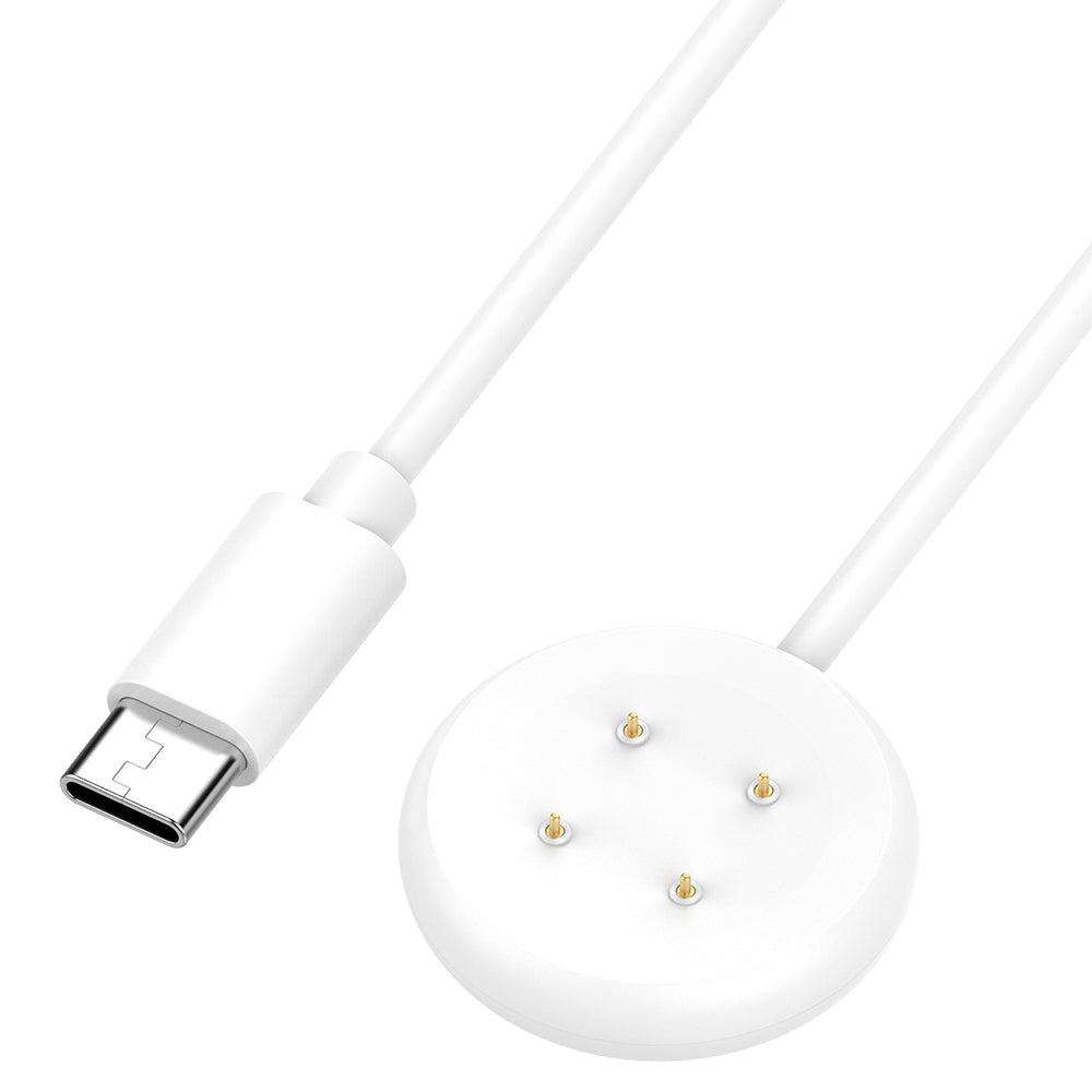 Incarcator Techsuit SmartWatch Wireless Charging Cable (THC5), for Google Pixel Watch 3 (41mm, 45mm) / 2 / Fitbit Ace LTE, Type-C, Alb