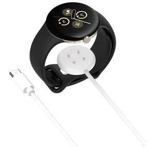 Incarcator Techsuit SmartWatch Wireless Charging Cable (THC5), for Google Pixel Watch 3 (41mm, 45mm) / 2 / Fitbit Ace LTE, Type-C, Alb