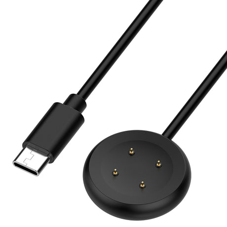 Incarcator Techsuit SmartWatch Wireless Charging Cable (THC5), for Google Pixel Watch 3 (41mm, 45mm) / 2 / Fitbit Ace LTE, Type-C, Negru