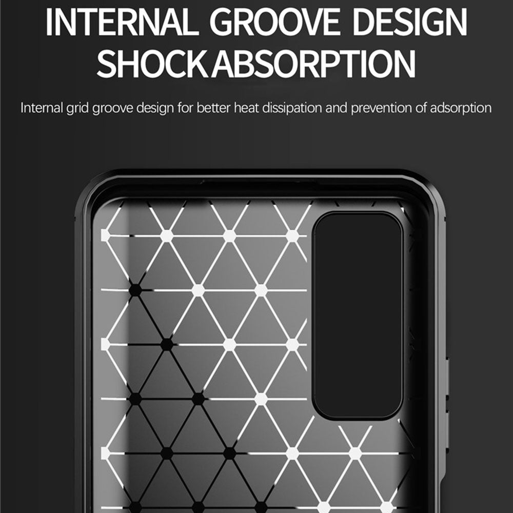 Husa de protectie Techsuit Carbon Silicone compatibil cu Huawei P Smart 2021, Negru