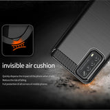 Husa de protectie Techsuit Carbon Silicone compatibil cu Huawei P Smart 2021, Negru