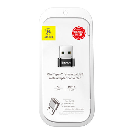 Adaptor Baseus OTG (CAAOTG-01), Type-C la USB, Negru