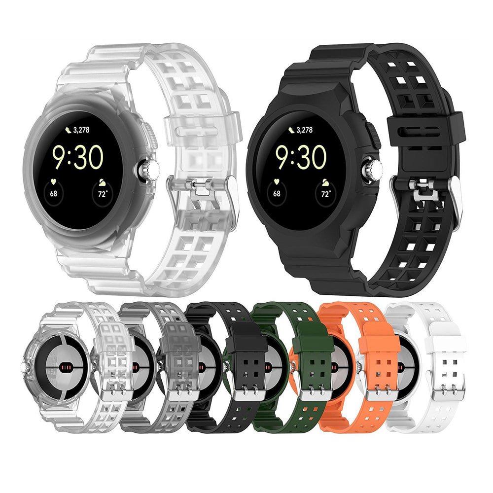 Curea smartwatch Techsuit Watchband (W065) compatibil cu Google Pixel Watch / Watch 2 / Watch 3 / Watch 4 41mm, Negru
