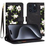 Husa de protectie Techsuit FlipCraft compatibil cu iPhone 15 Pro, Flowers of the Dawn