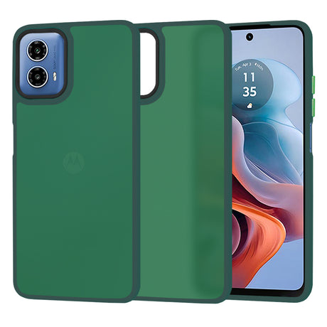 Husa de protectie Techsuit HaloFrost Series compatibil cu Motorola Moto G34 / Moto G45, Bleumarin Green
