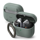 Casti Ringke Protection Case Onyx Magnetic, for Samsung Galaxy Buds 3 / 3 Pro / 3 FE, Non-Slip Texture, Carabiner, Sage Green