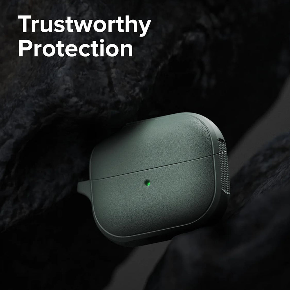 Casti Ringke Protection Case Onyx Magnetic, for Samsung Galaxy Buds 3 / 3 Pro / 3 FE, Non-Slip Texture, Carabiner, Sage Green