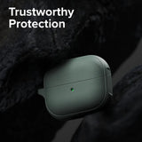 Casti Ringke Protection Case Onyx Magnetic, for Samsung Galaxy Buds 3 / 3 Pro / 3 FE, Non-Slip Texture, Carabiner, Sage Green