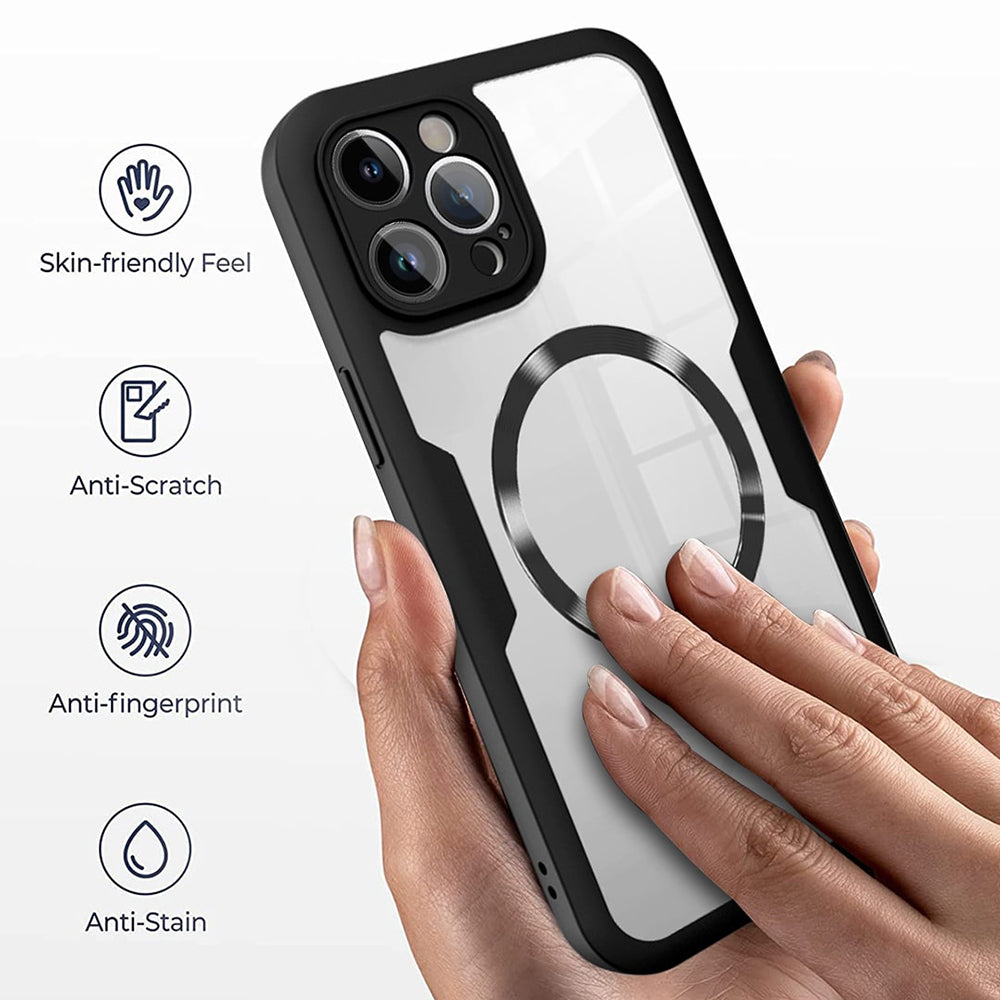 Folie de protectie Techsuit ColorVerse 360 MagSafe Series + compatibil cu iPhone 13 Pro Max, Negru