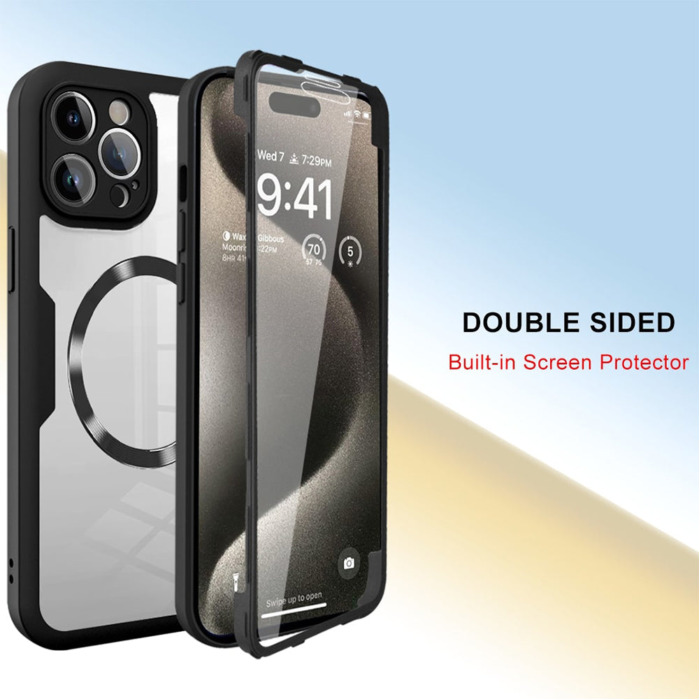 Folie de protectie Techsuit ColorVerse 360 MagSafe Series + compatibil cu iPhone 13 Pro Max, Negru