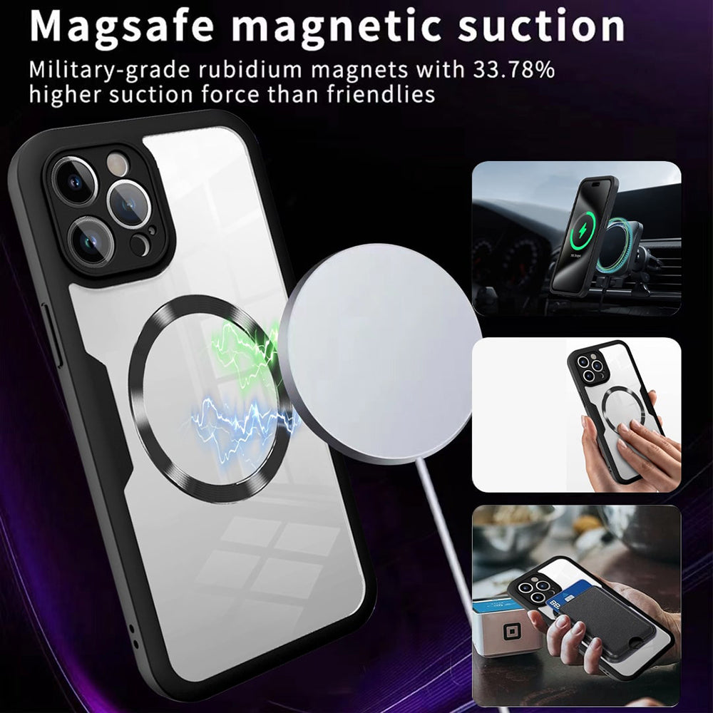Folie de protectie Techsuit ColorVerse 360 MagSafe Series + compatibil cu iPhone 13 Pro Max, Negru