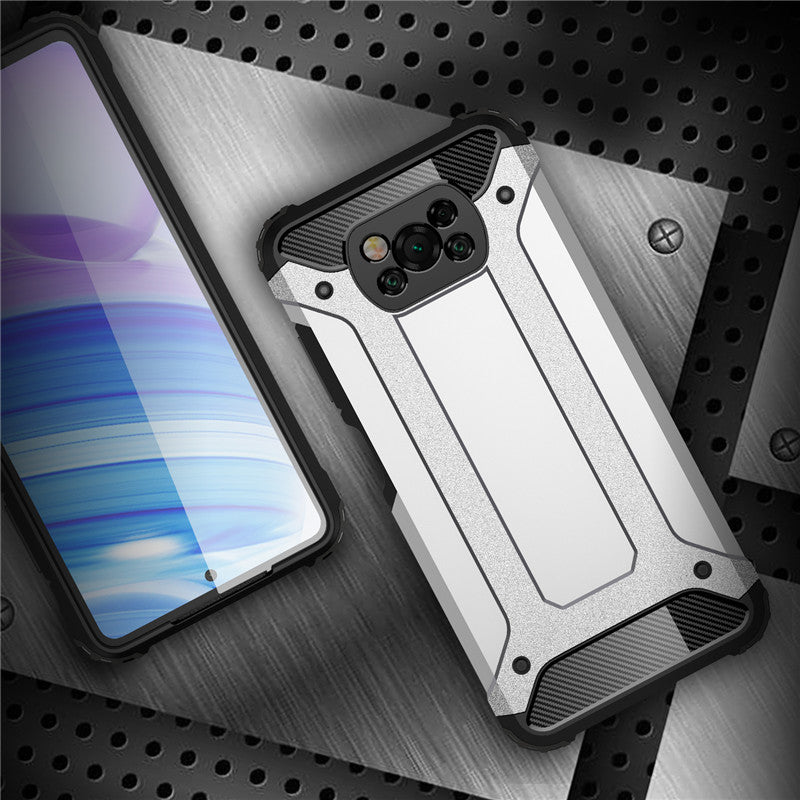 Husa de protectie Techsuit Hybrid Armor compatibil cu Xiaomi Poco X3 / Poco X3 NFC / Poco X3 Pro, Negru