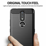 Husa de protectie TechSuit Carbon Silicone compatibil cu Nokia 2.4, Negru