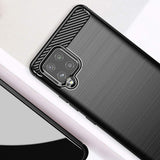 Husa de protectie TechSuit Carbon Silicone compatibil cu Samsung Galaxy A42 5G, Negru