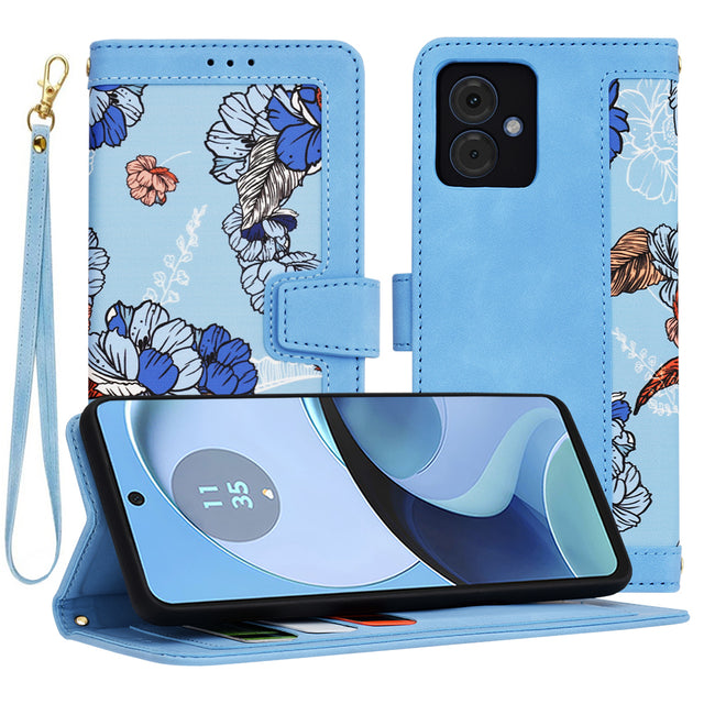 Husa de protectie Techsuit FlipCraft compatibil cu Motorola Moto G14, Vibrant Blue