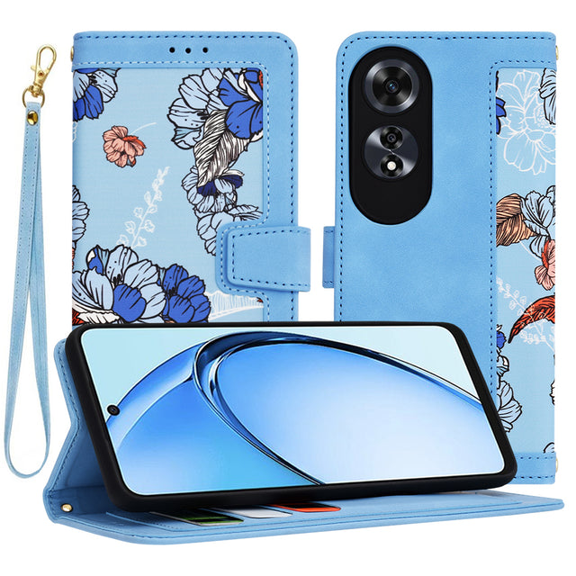 Husa de protectie Techsuit FlipCraft compatibil cu Oppo A60 4G, Vibrant Blue