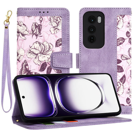 Husa de protectie Techsuit FlipCraft compatibil cu Oppo Reno12, Mysterious Purple