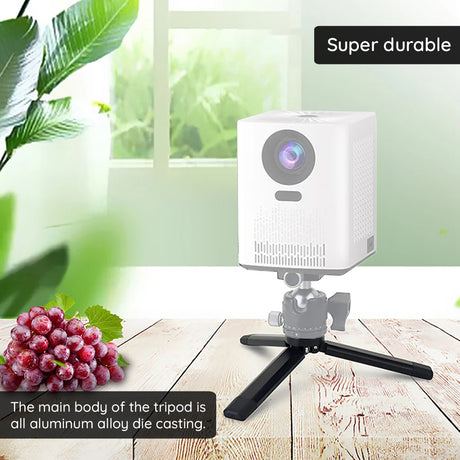 Suport Techsuit Mini Tripod (TPD2), for Selfie Sticks, Universal, with 1/4 inch Screw, Aluminum Alloy, Negru