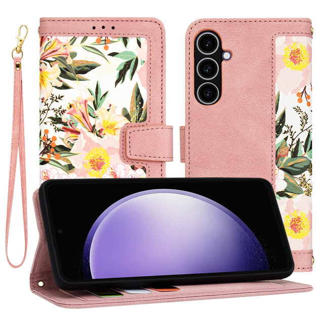 Husa de protectie Techsuit FlipCraft compatibil cu Samsung Galaxy S23 FE, Sweetheart Pink