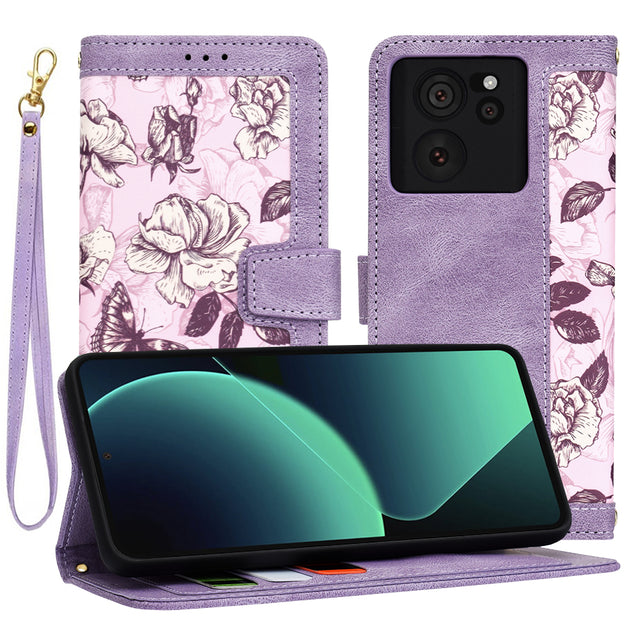 Husa de protectie Techsuit FlipCraft compatibil cu Xiaomi 13T / 13T Pro, Mysterious Purple