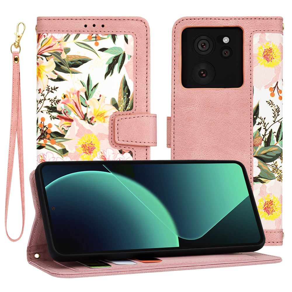 Husa de protectie Techsuit FlipCraft compatibil cu Xiaomi 13T / 13T Pro, Sweetheart Pink