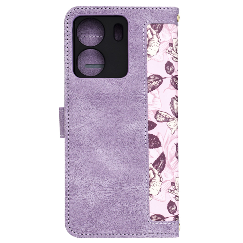 Husa de protectie Techsuit FlipCraft compatibil cu Xiaomi Redmi 13C 4G / Poco C65, Mysterious Purple